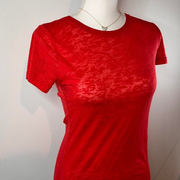 Sheer Red Vintage Top Size Medium - Picture 3 of 3